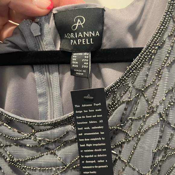 Adrianna Papell plus size beaded cocktail dress - Picture 6 of 12